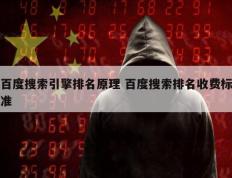 百度搜索引擎排名原理 百度搜索排名收费标准