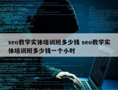 seo教学实体培训班多少钱 seo教学实体培训班多少钱一个小时