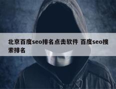 北京百度seo排名点击软件 百度seo搜索排名
