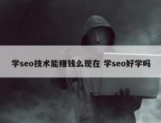 学seo技术能赚钱么现在 学seo好学吗