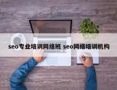 seo专业培训网络班 seo网络培训机构