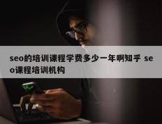 seo的培训课程学费多少一年啊知乎 seo课程培训机构