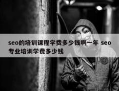 seo的培训课程学费多少钱啊一年 seo专业培训学费多少钱