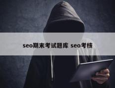 seo期末考试题库 seo考核