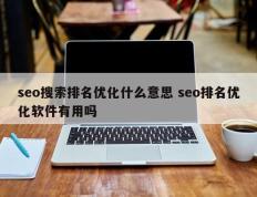 seo搜索排名优化什么意思 seo排名优化软件有用吗