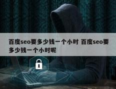 百度seo要多少钱一个小时 百度seo要多少钱一个小时呢