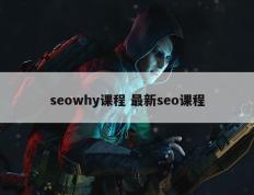 seowhy课程 最新seo课程