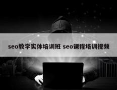 seo教学实体培训班 seo课程培训视频