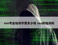 seo专业培训学费多少钱 seo的培训班