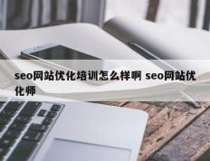 seo网站优化培训怎么样啊 seo网站优化师