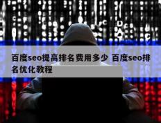 百度seo提高排名费用多少 百度seo排名优化教程
