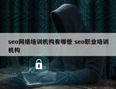 seo网络培训机构有哪些 seo职业培训机构
