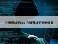 在哪可以学seo 在哪可以学电池修复