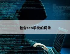 包含seo学校的词条