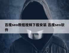 百度seo教程视频下载安装 百度seo软件