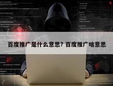 百度推广是什么意思? 百度推广啥意思