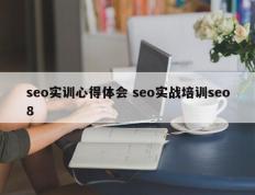 seo实训心得体会 seo实战培训seo8
