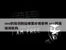 seo的培训网站哪里好用些啊 seo网络培训机构