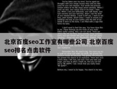 北京百度seo工作室有哪些公司 北京百度seo排名点击软件