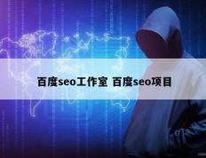 百度seo工作室 百度seo项目