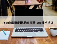 seo技能培训机构有哪些 seo技术培训