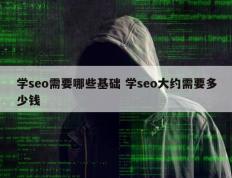 学seo需要哪些基础 学seo大约需要多少钱