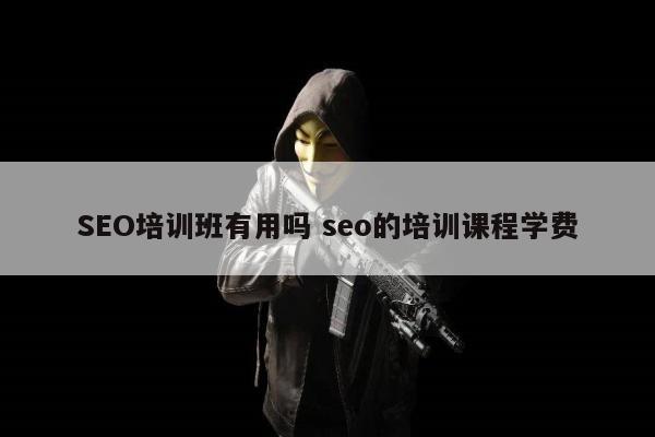 SEO培训班有用吗 seo的培训课程学费