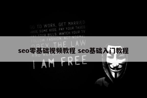seo零基础视频教程 seo基础入门教程