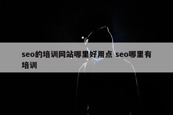 seo的培训网站哪里好用点 seo哪里有培训
