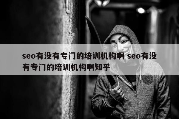 seo有没有专门的培训机构啊 seo有没有专门的培训机构啊知乎
