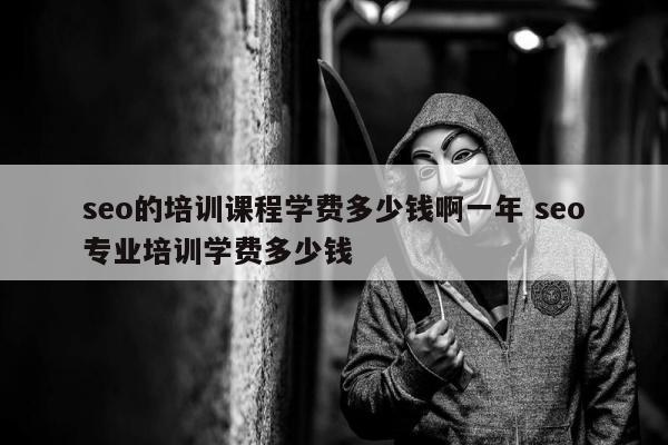 seo的培训课程学费多少钱啊一年 seo专业培训学费多少钱