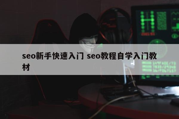 seo新手快速入门 seo教程自学入门教材