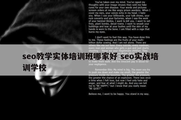 seo教学实体培训班哪家好 seo实战培训学校