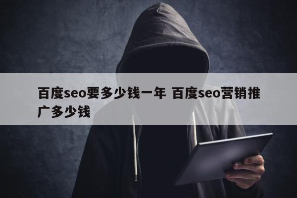 百度seo要多少钱一年 百度seo营销推广多少钱