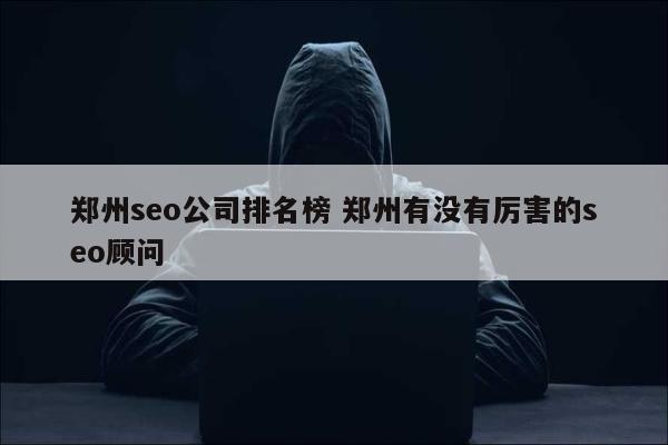 郑州seo公司排名榜 郑州有没有厉害的seo顾问