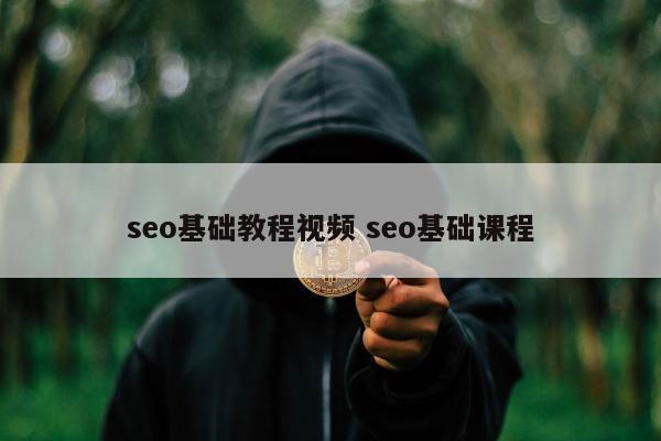seo基础教程视频 seo基础课程