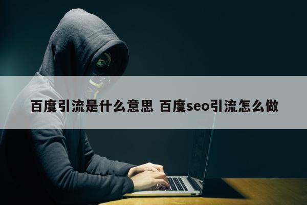 百度引流是什么意思 百度seo引流怎么做