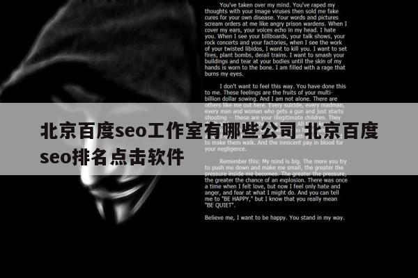 北京百度seo工作室有哪些公司 北京百度seo排名点击软件