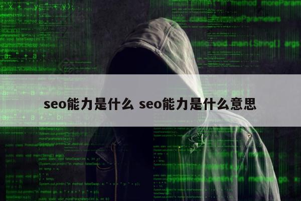 seo能力是什么 seo能力是什么意思