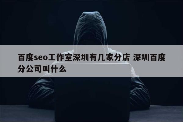 百度seo工作室深圳有几家分店 深圳百度分公司叫什么