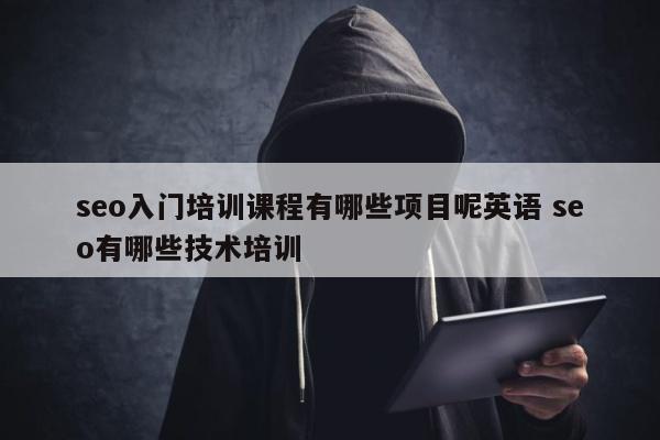 seo入门培训课程有哪些项目呢英语 seo有哪些技术培训