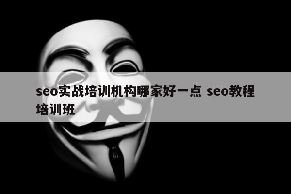 seo实战培训机构哪家好一点 seo教程培训班