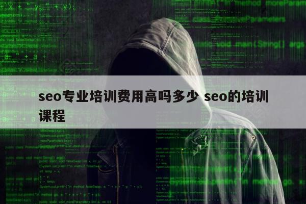 seo专业培训费用高吗多少 seo的培训课程