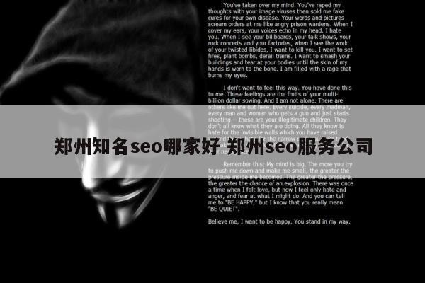 郑州知名seo哪家好 郑州seo服务公司